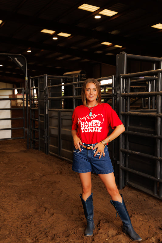 HH1412 GONE HONKY TONKIN- RED