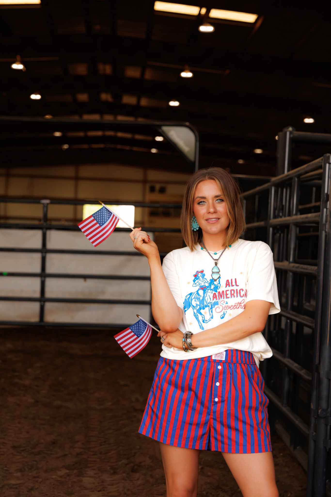 HH98 RED, BLUE STRIPE