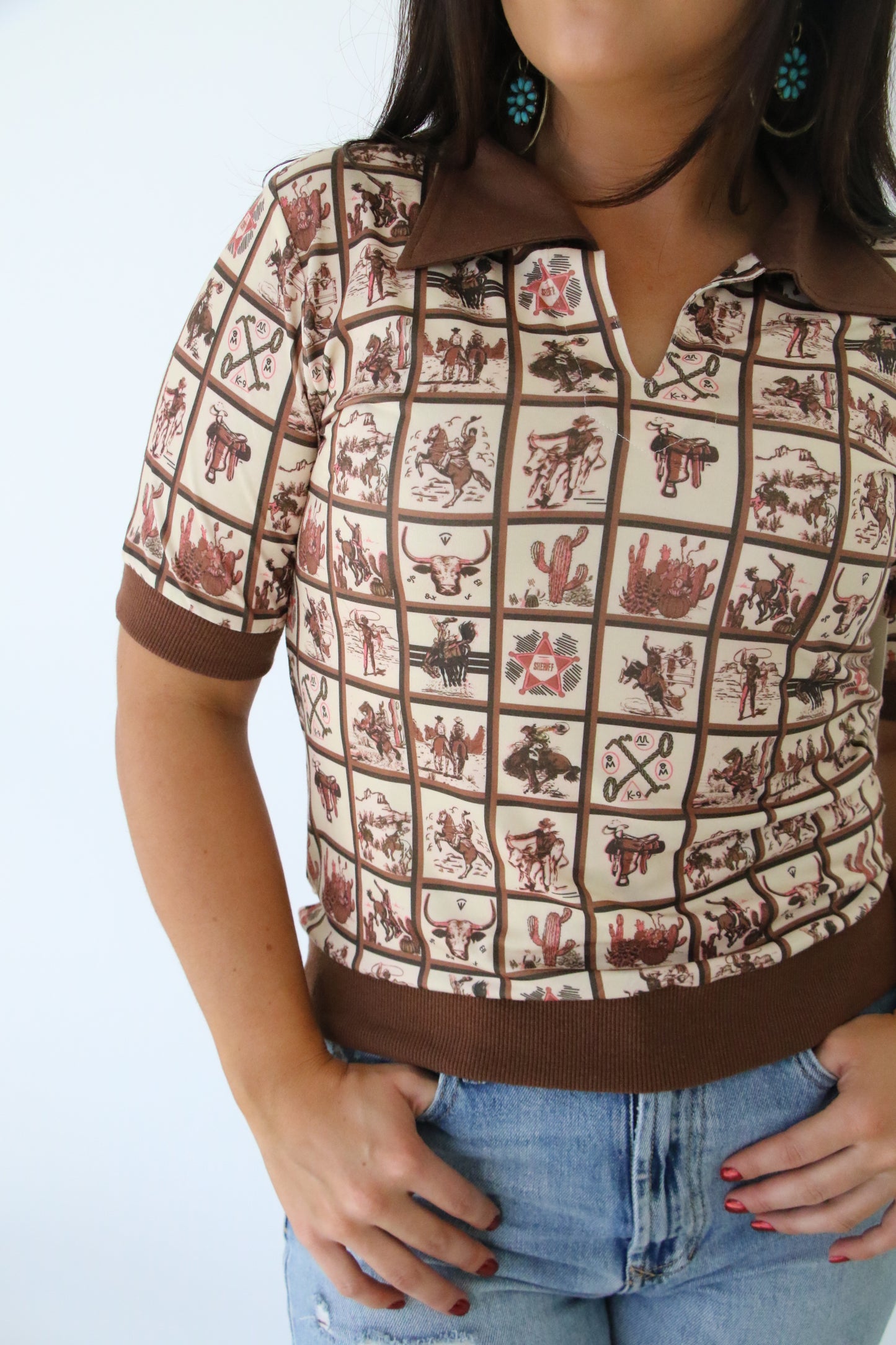 HH2102 WESTERN SQUARE VINTAGE POLO