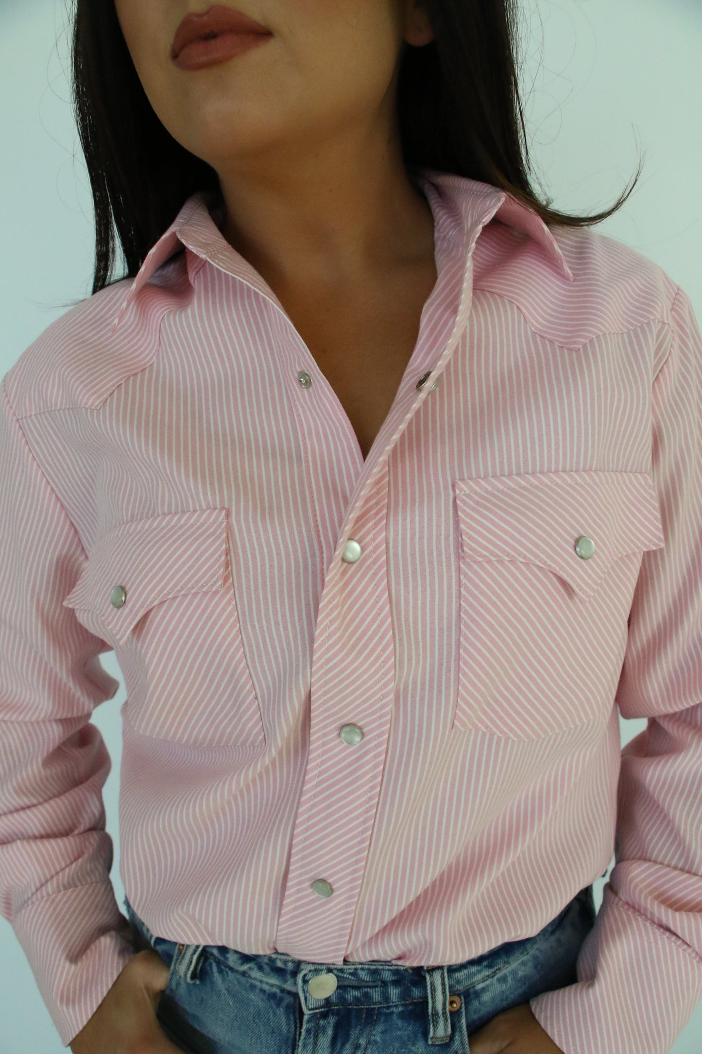 HH19 PAW PAW PINK STRIPE PEARL SNAP