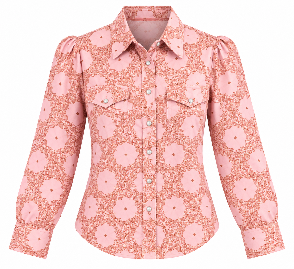 HH12 Tan Pink Paisley Floral (Pack of 7)