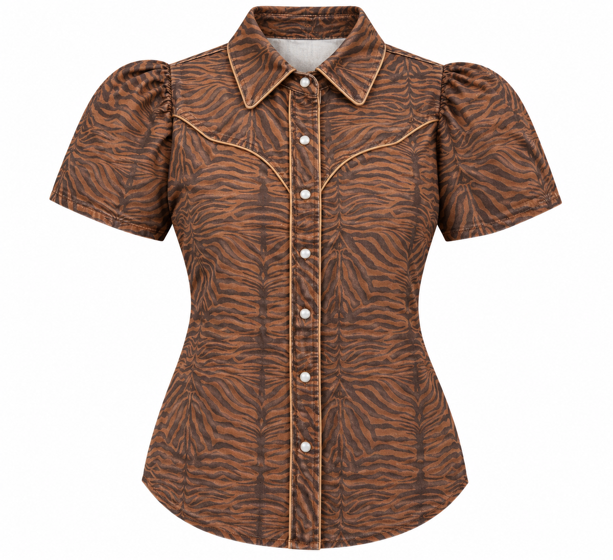 Pearl Snap, Brown Zebra HH2705 (Pack OF 7)