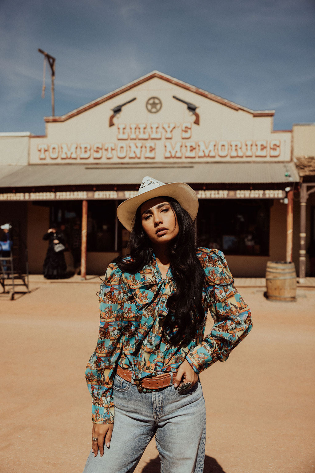 Tie Top, Popart Cwboy LS Bow Top HH2712 (Pack OF 7)