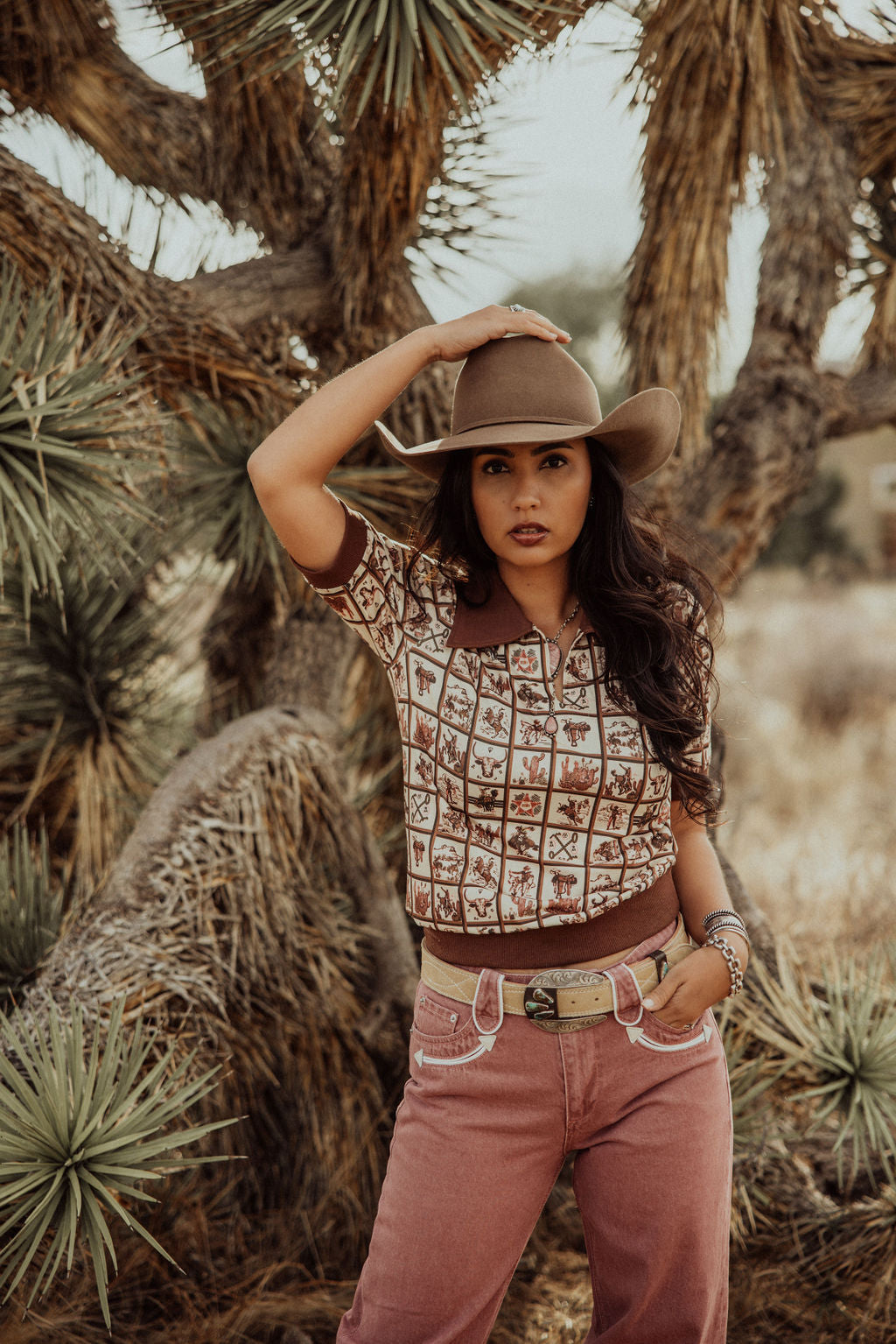 HH2102 WESTERN SQUARE VINTAGE POLO