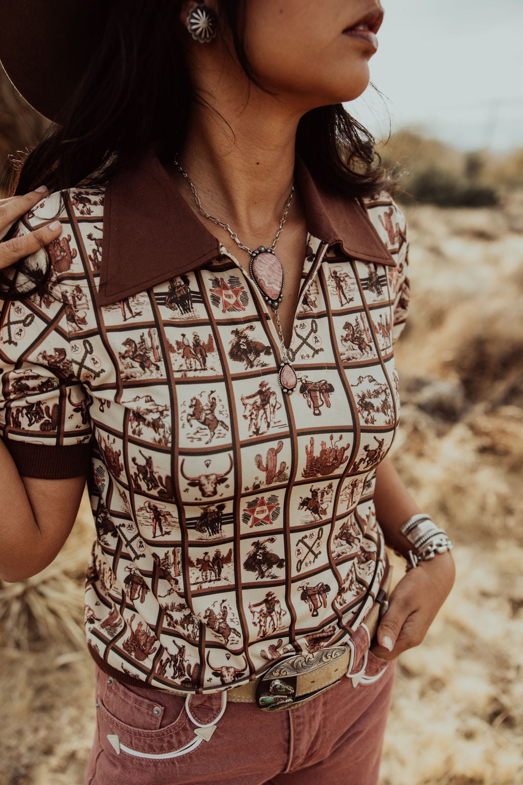 HH2102 WESTERN SQUARE VINTAGE POLO