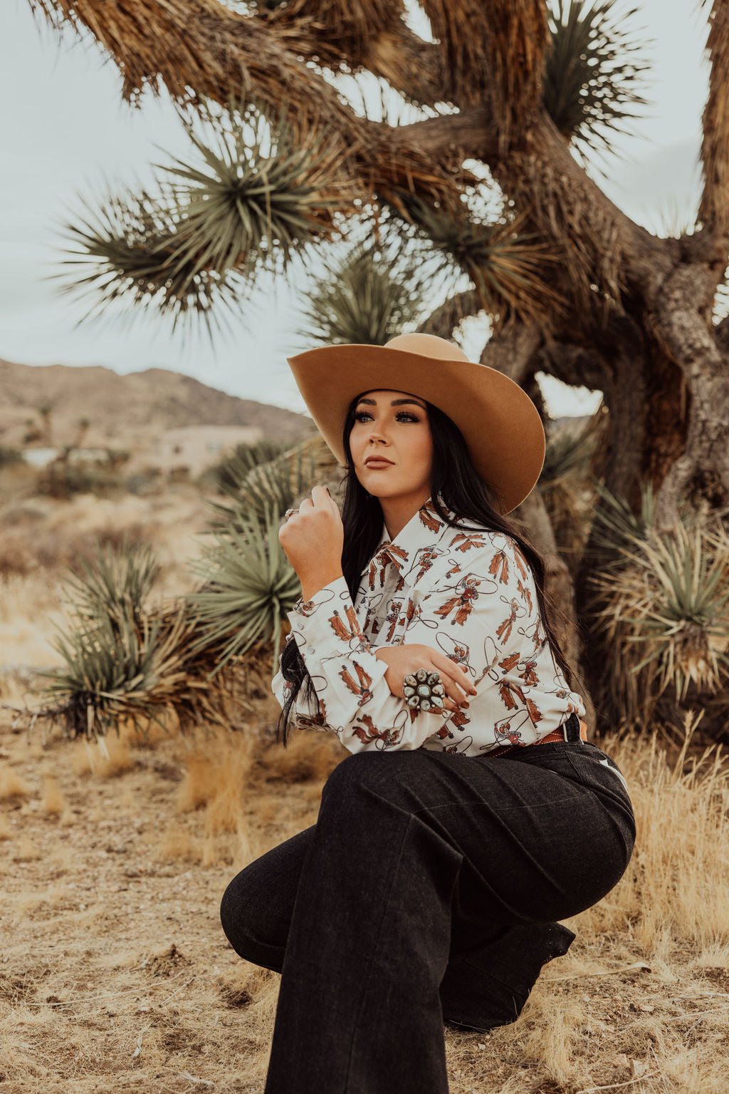 HH11 ROPING COWBOY LS PEARL SNAP TOOP