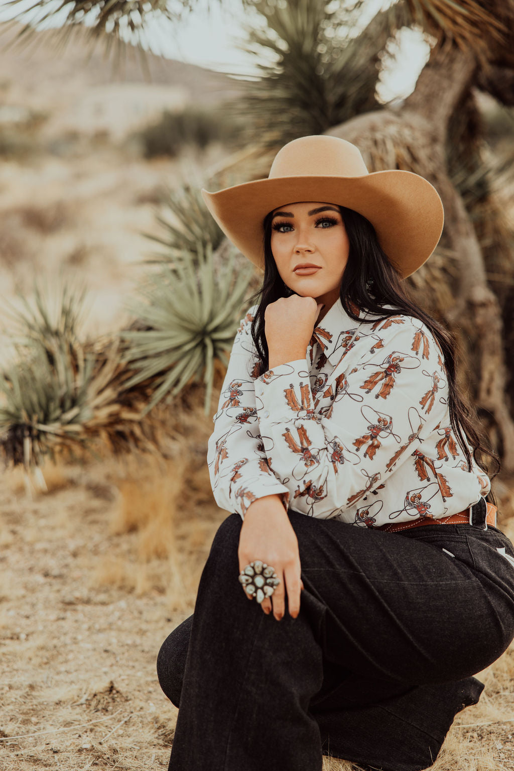 HH11 ROPING COWBOY LS PEARL SNAP TOOP