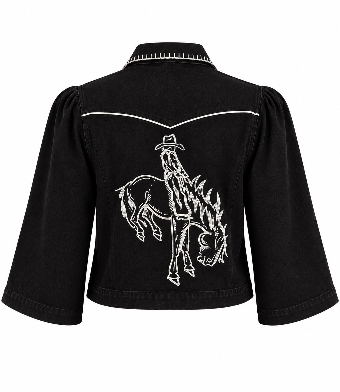 Black and White Bucking Horse Pack (PACK of 7)