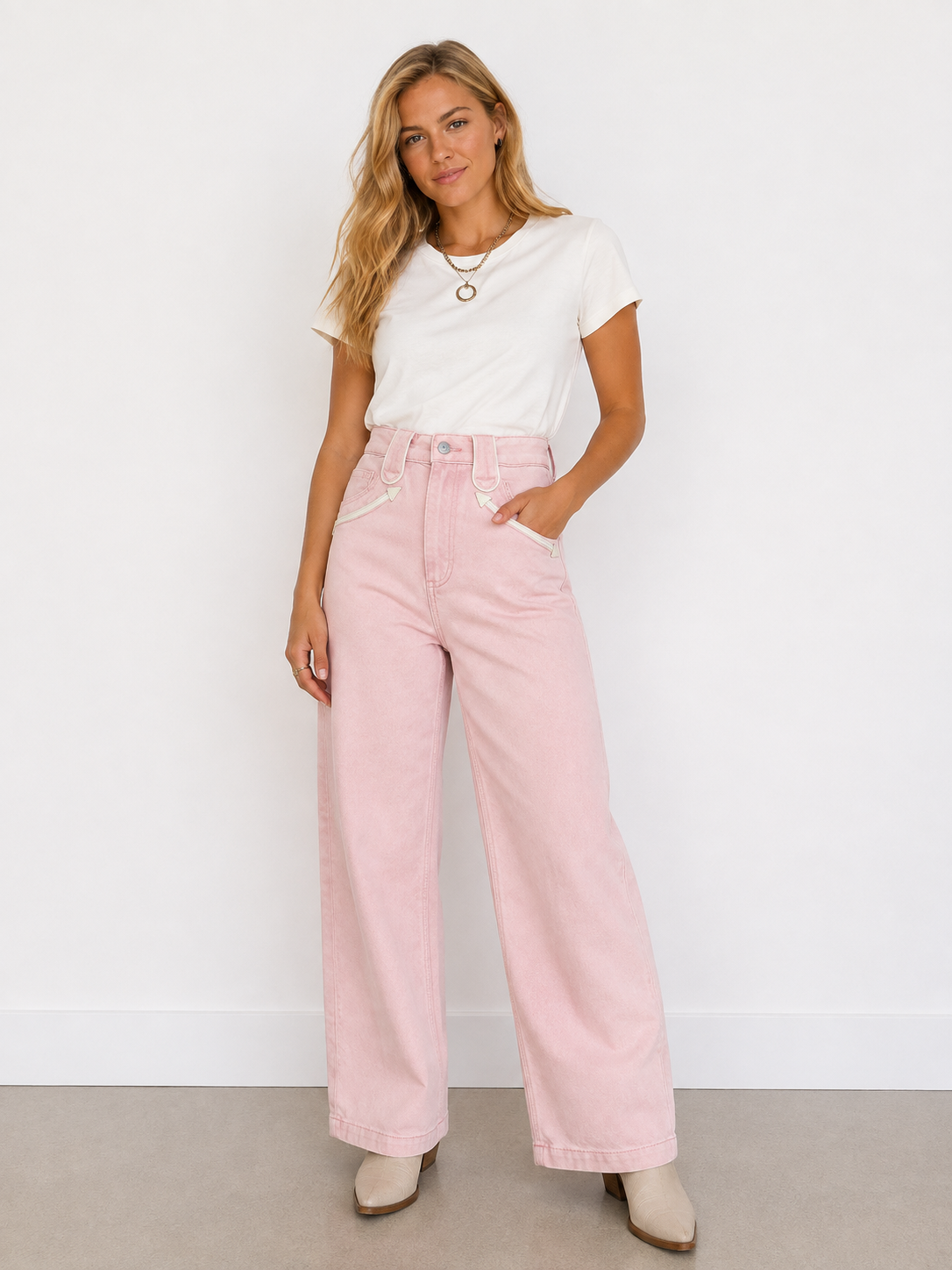 Pants, Light Pink Smiley Denim HH8800(PACK OF 7)