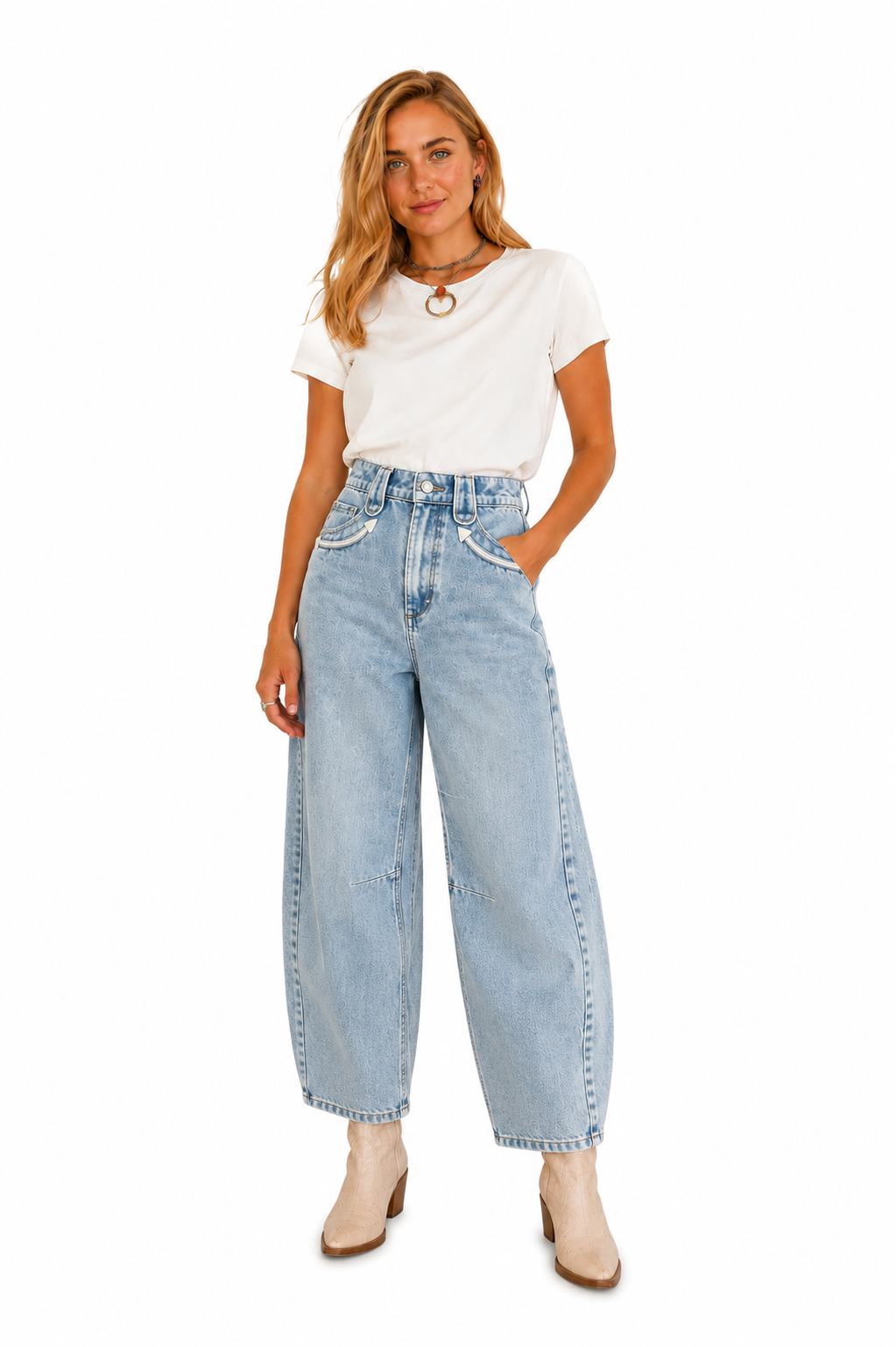 Pants, Light Denim Barrel HH8600(Pack OF 7)