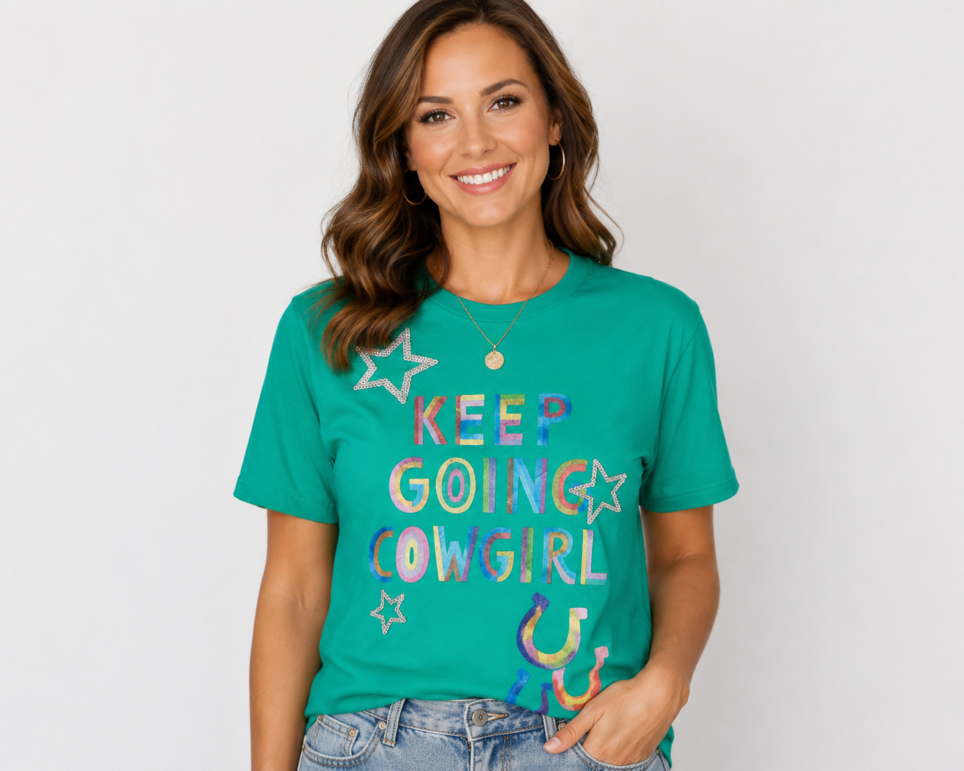 T-Shirt, Keep Going Cowgirl HH502 (Pack OF 7)