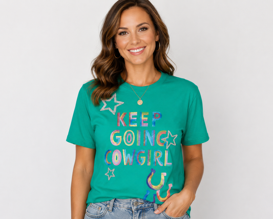 T-Shirt, Keep Going Cowgirl HH502 (Pack OF 7)