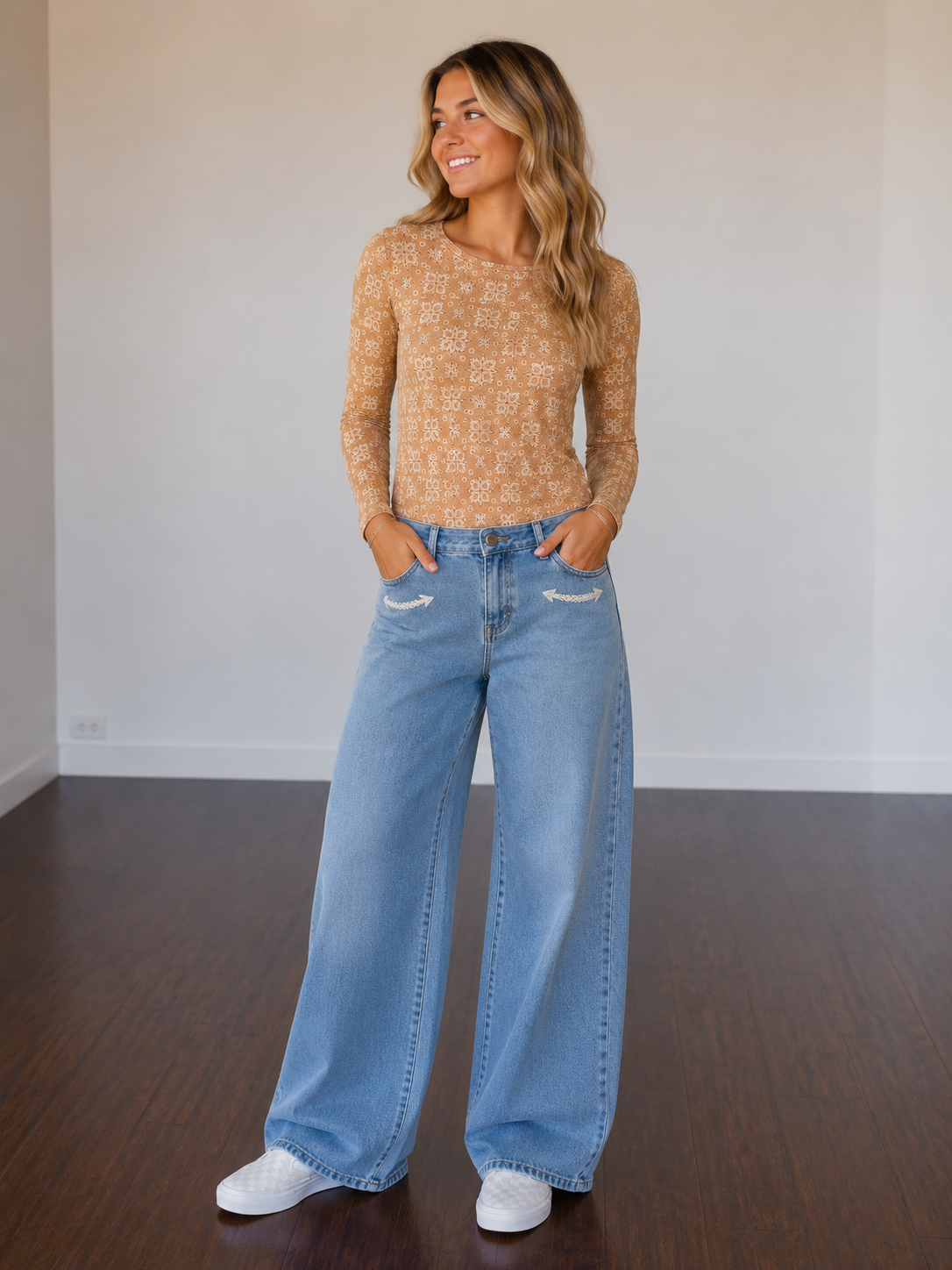 Mesh Top, Mustard Desert Medallion HH1221(Pack of 7)