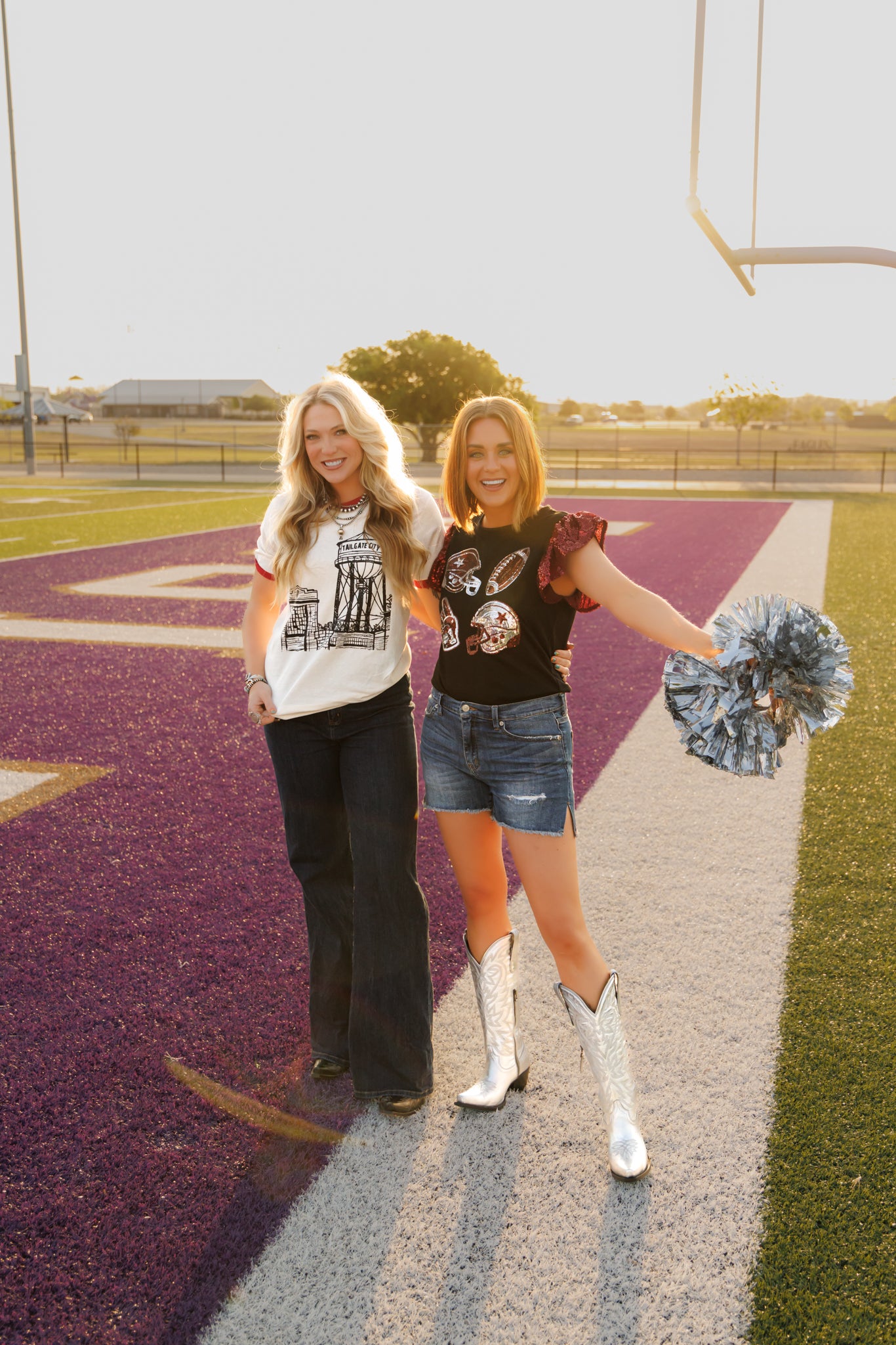 HH250 GO FIGHT WIN MAROON SEQUIN SLEEVES