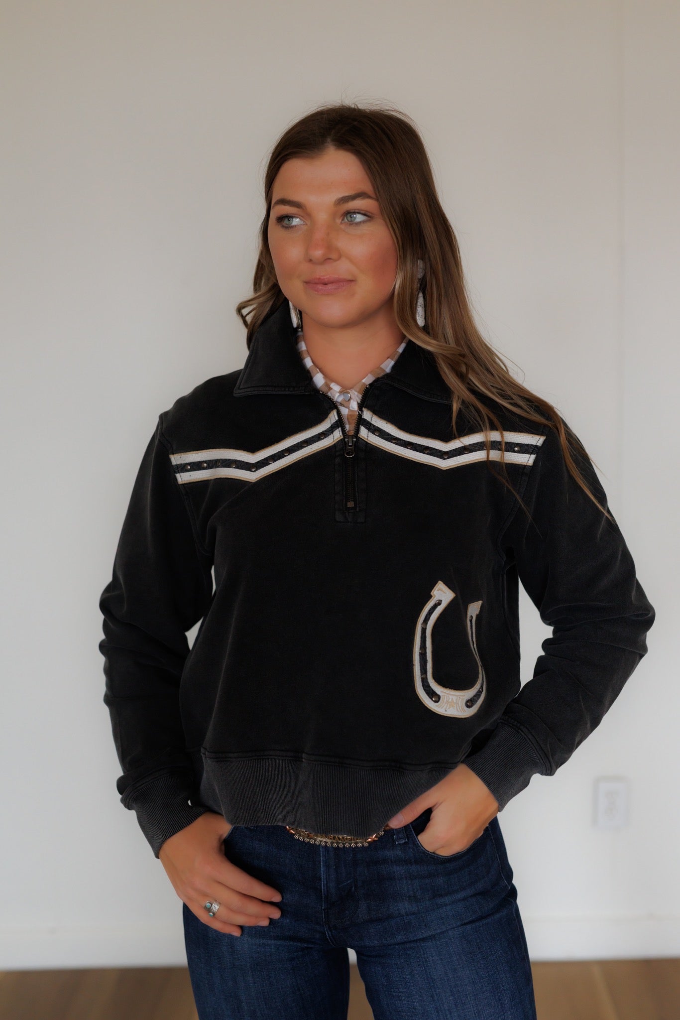 Sweatshirt, Horseshoe Black HH1033 (Pack)