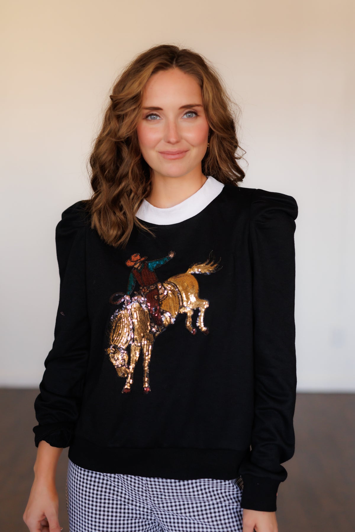 Sweatshirt, Bucking Horse Puff Sleeve HH1044(Pack of 7)