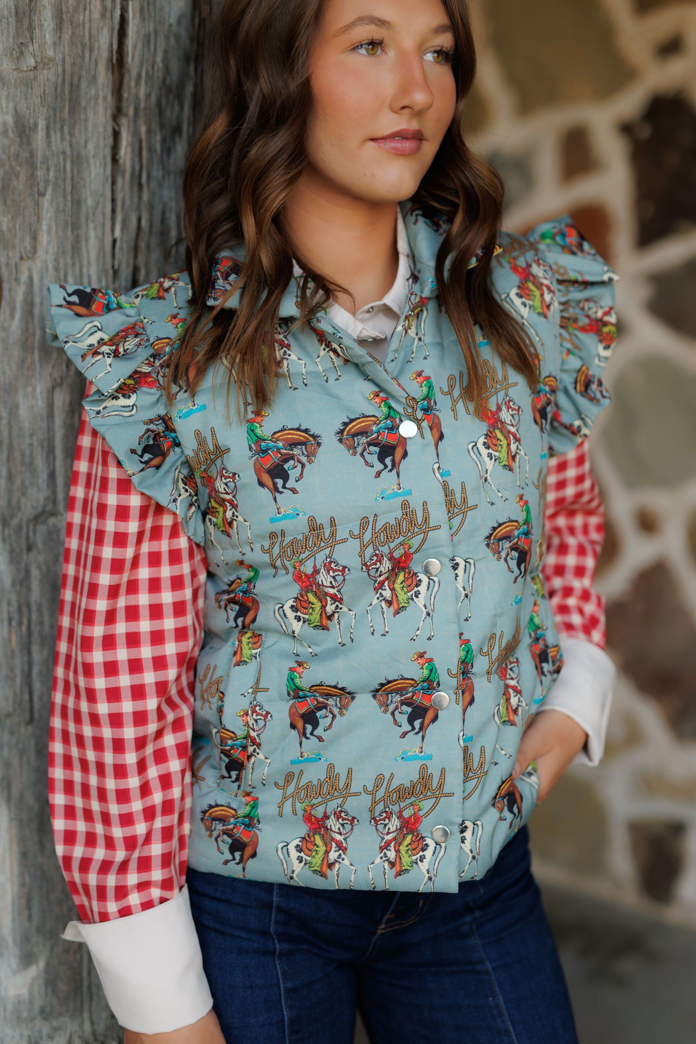 Vest,  HH1171 Howdy Turquoise (Pack OF 7)