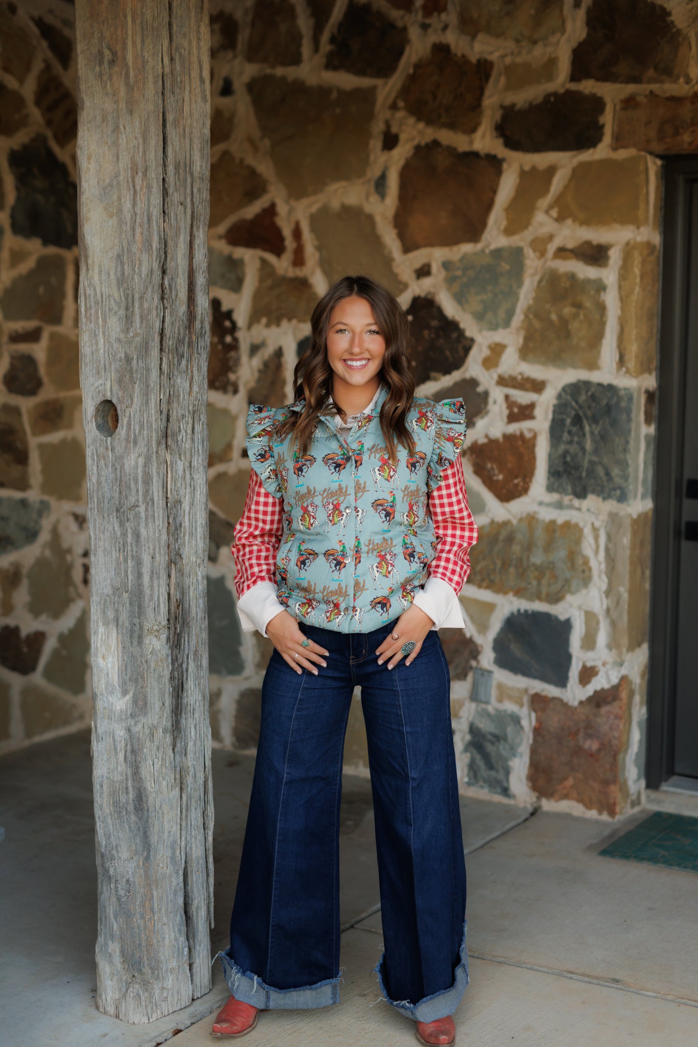 Vest,  HH1171 Howdy Turquoise (Pack OF 7)