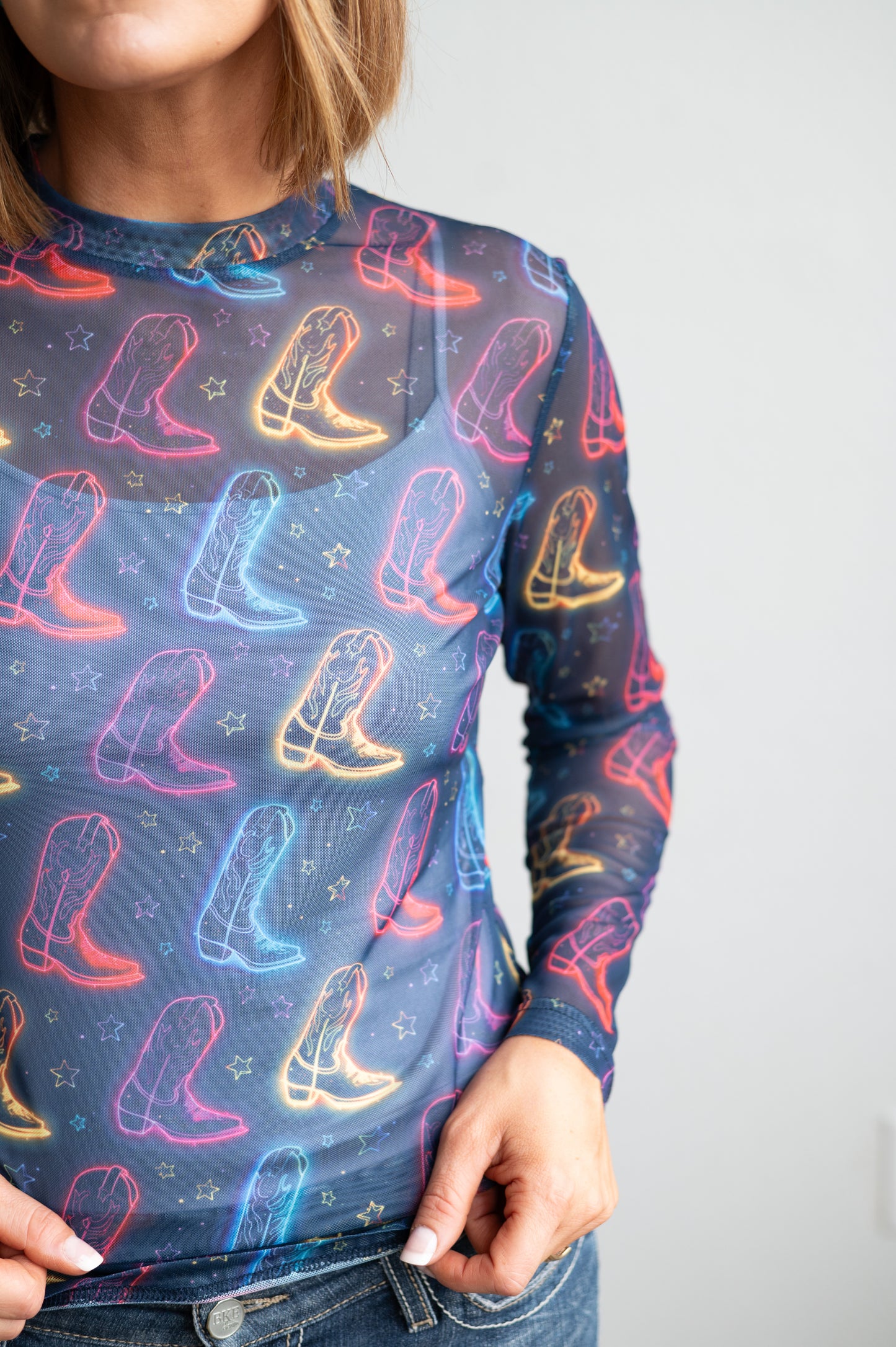 HH1221 NEON BOOT MESH TOP