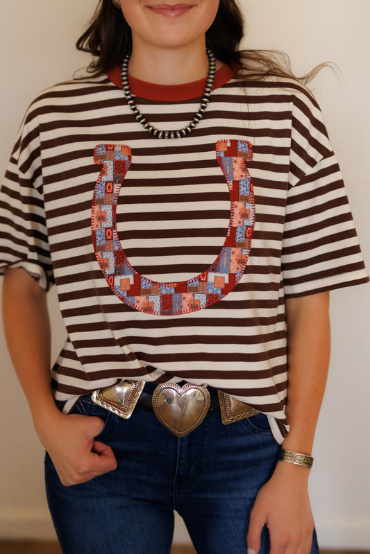 T-Shirt, Quilted Horseshoe Stripe HH1412 (Pack of 7)