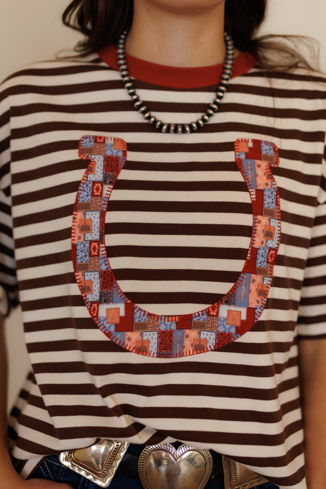 T-Shirt, Quilted Horseshoe Stripe HH1412 (Pack of 7)