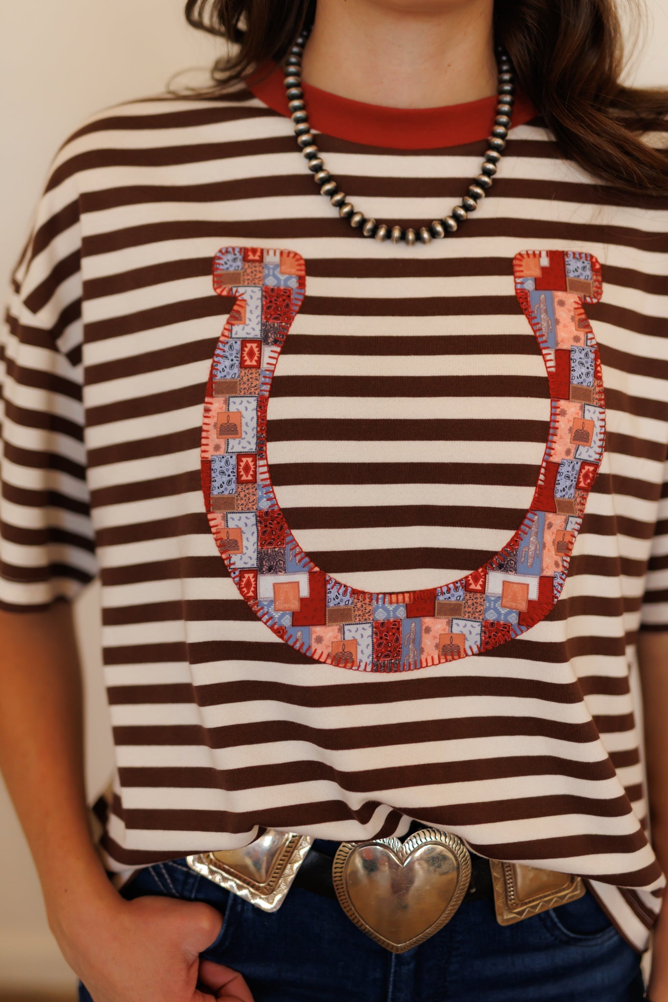 T-Shirt, Quilted Horseshoe Stripe HH1412 (Pack of 7)