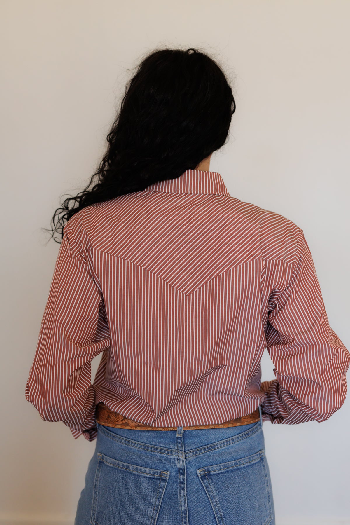 Pearl Snap, Rust Stripe LS HH19(Pack OF 7)