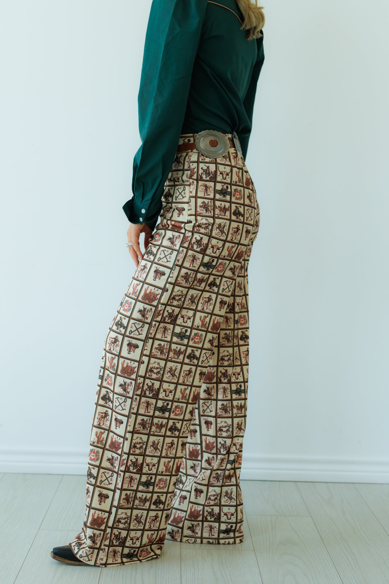 Pant, Brown Western Square HH221 (Pack OF 7)