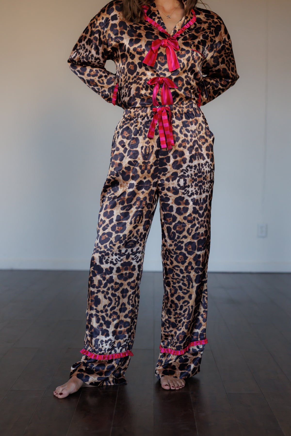 Satin Leopard Pajamas (HH2309)