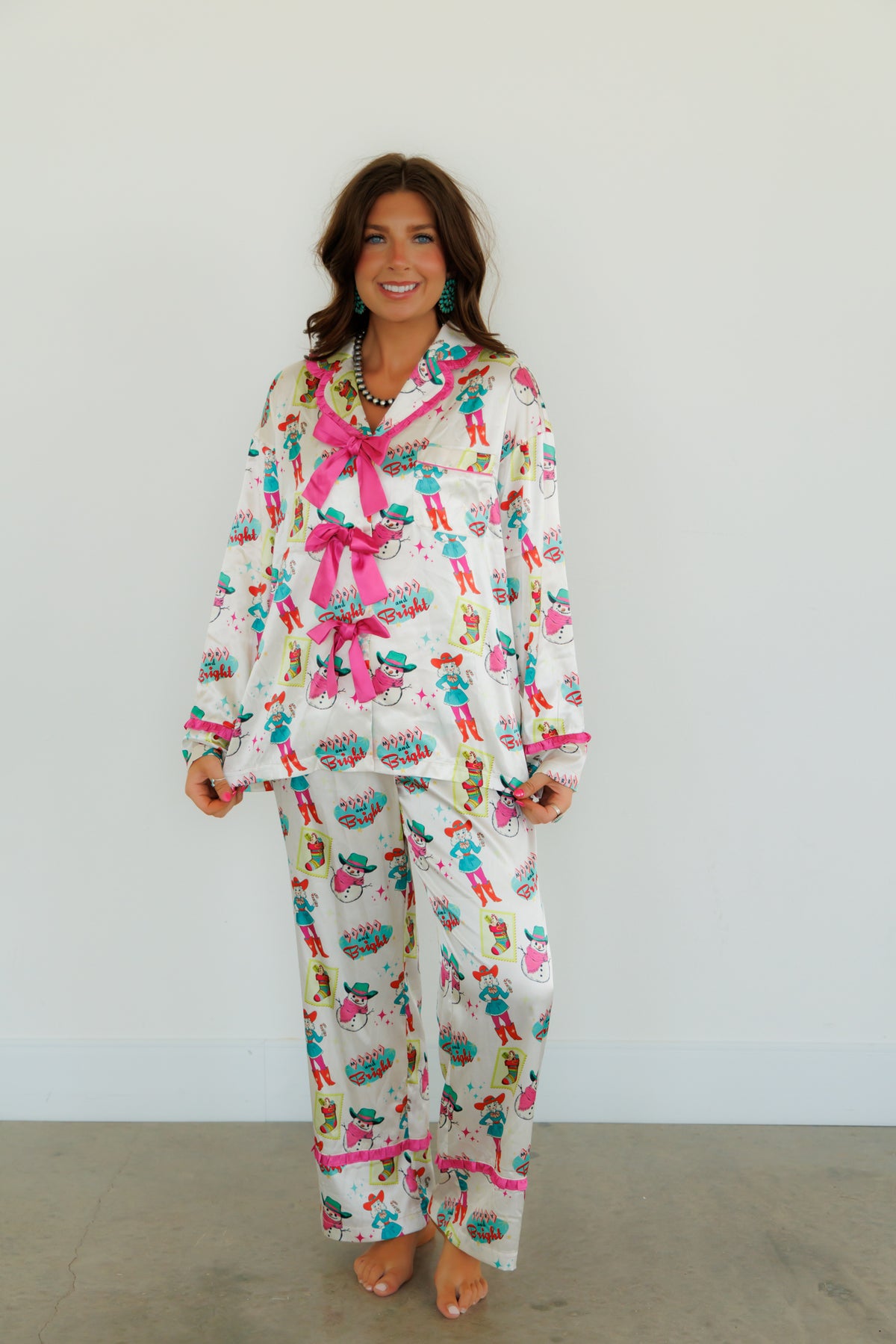 Pajama, Retro Cowgirl Satin HH2309 (Pack OF 7)