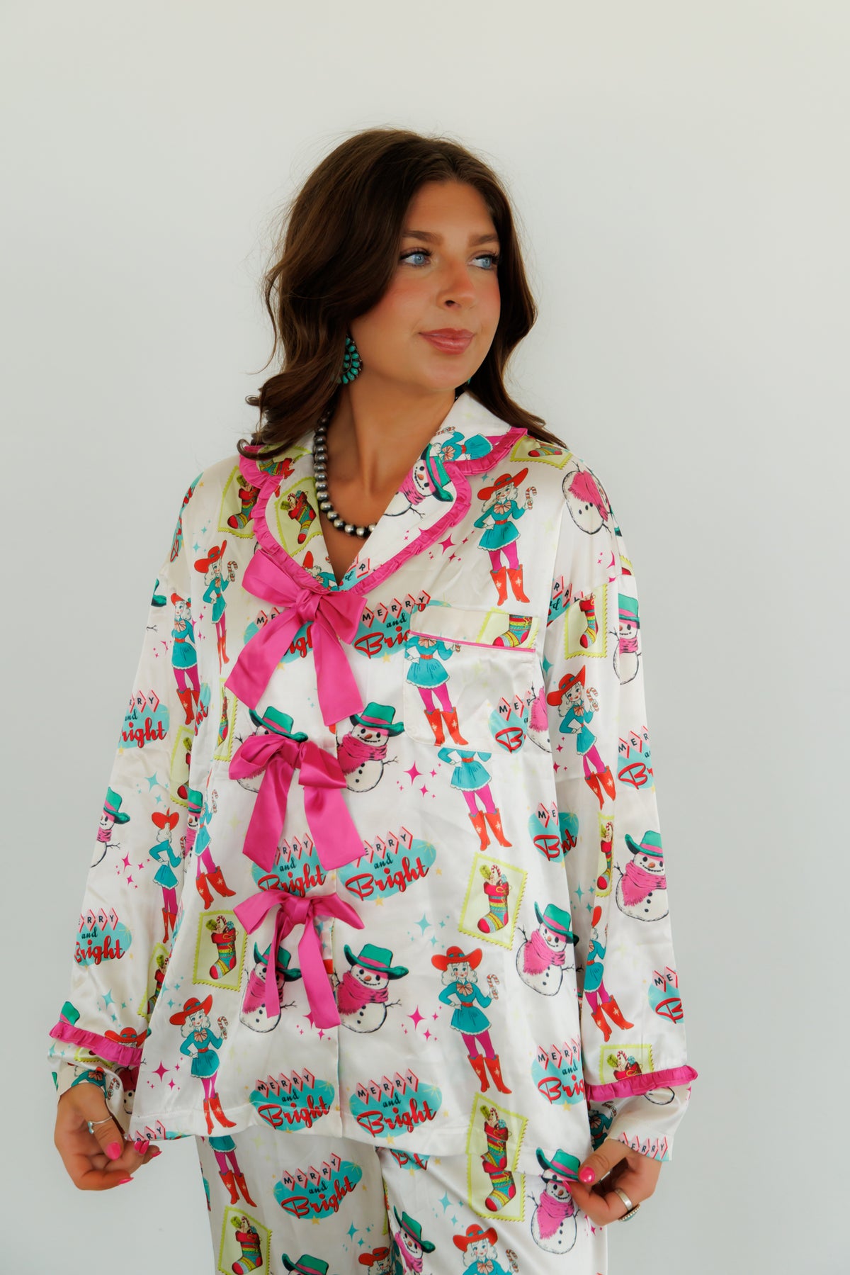 Pajama, Retro Cowgirl Satin HH2309 (Pack OF 7)