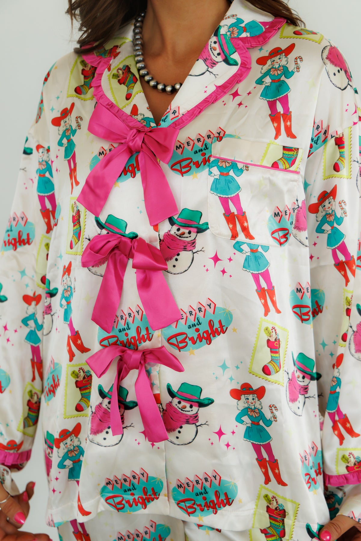 Pajama, Retro Cowgirl Satin HH2309 (Pack OF 7)