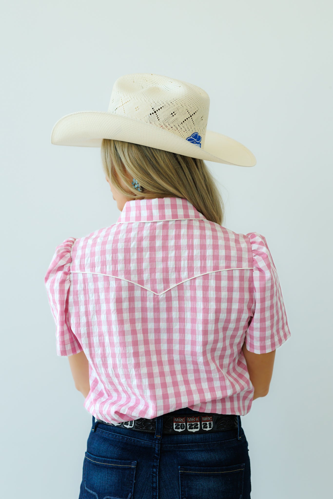 Pearl Snap, PInk Gingham HH2705(Pack of 7)