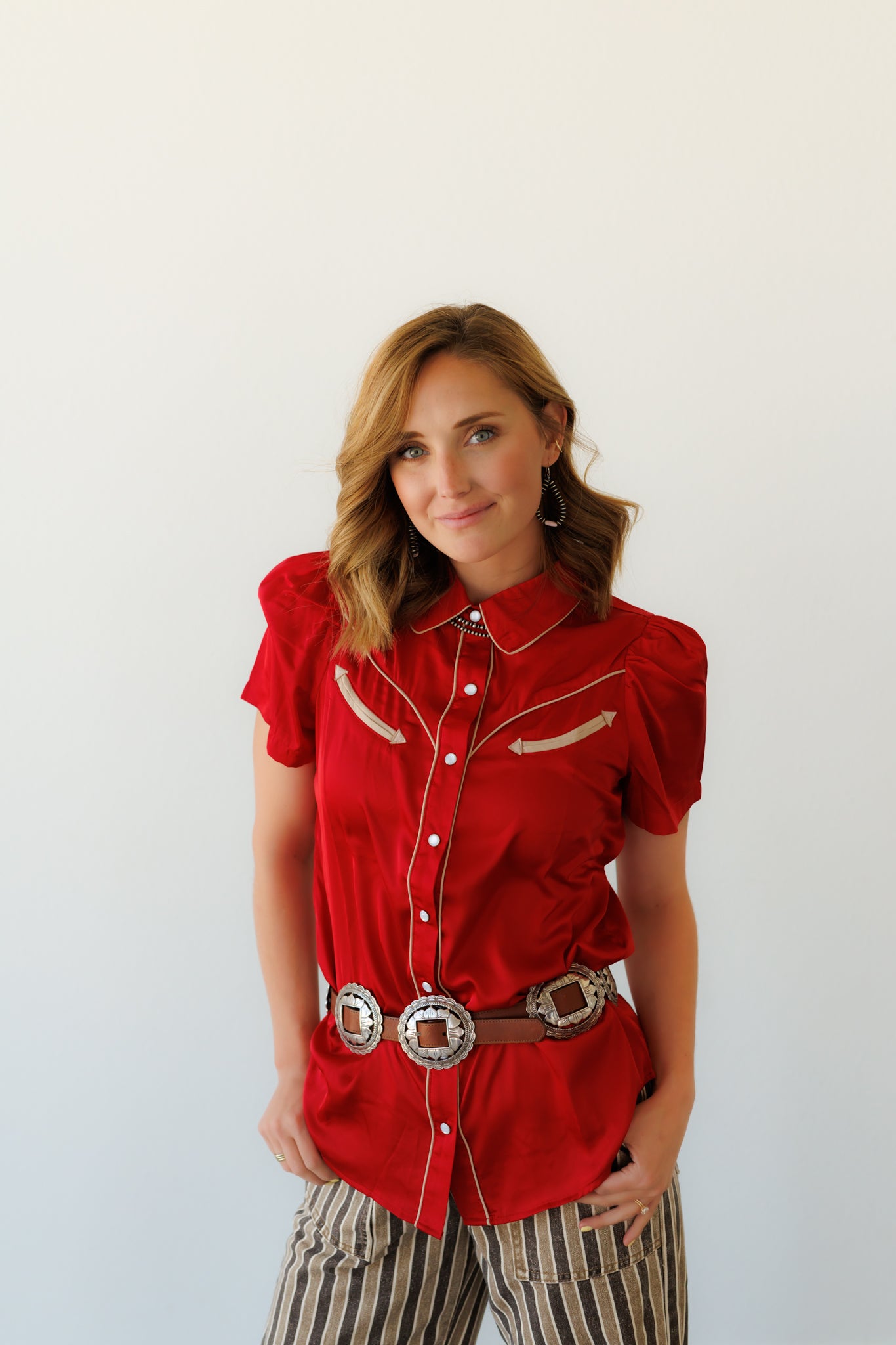 Pearl Snap, Silk Crimson SS (Pack OF 7)