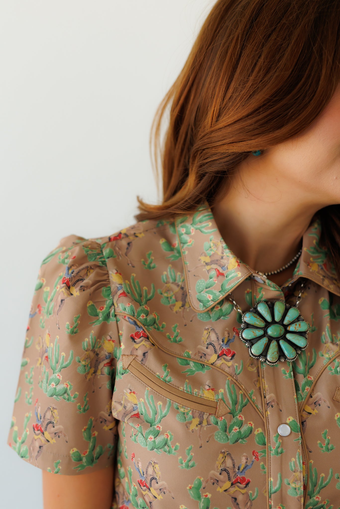 Pearl Snap, Retro Cactus SS HH2707 (Pack OF 7)