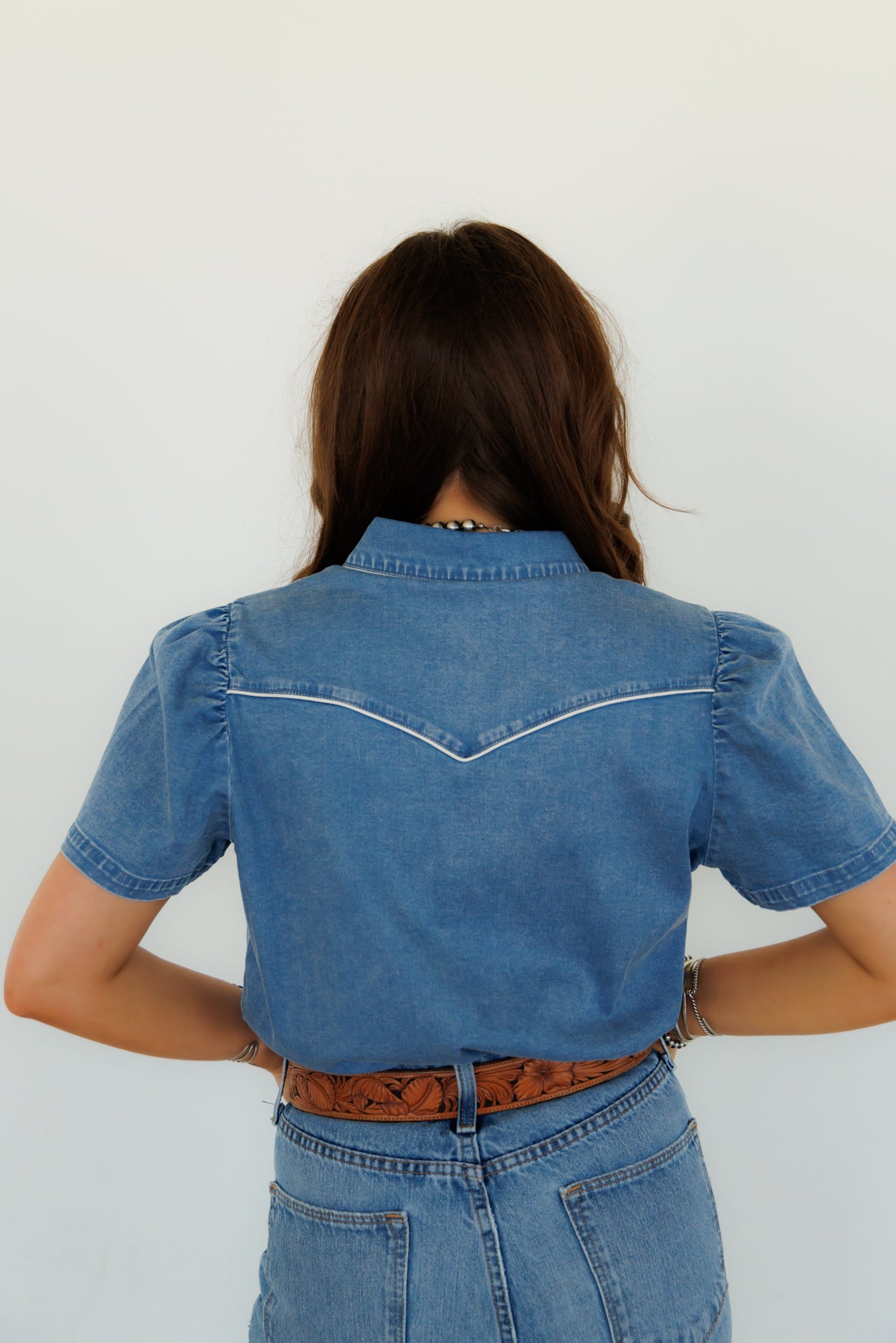 Pearl Snap, Denim SS HH2707 (Pack of 7)