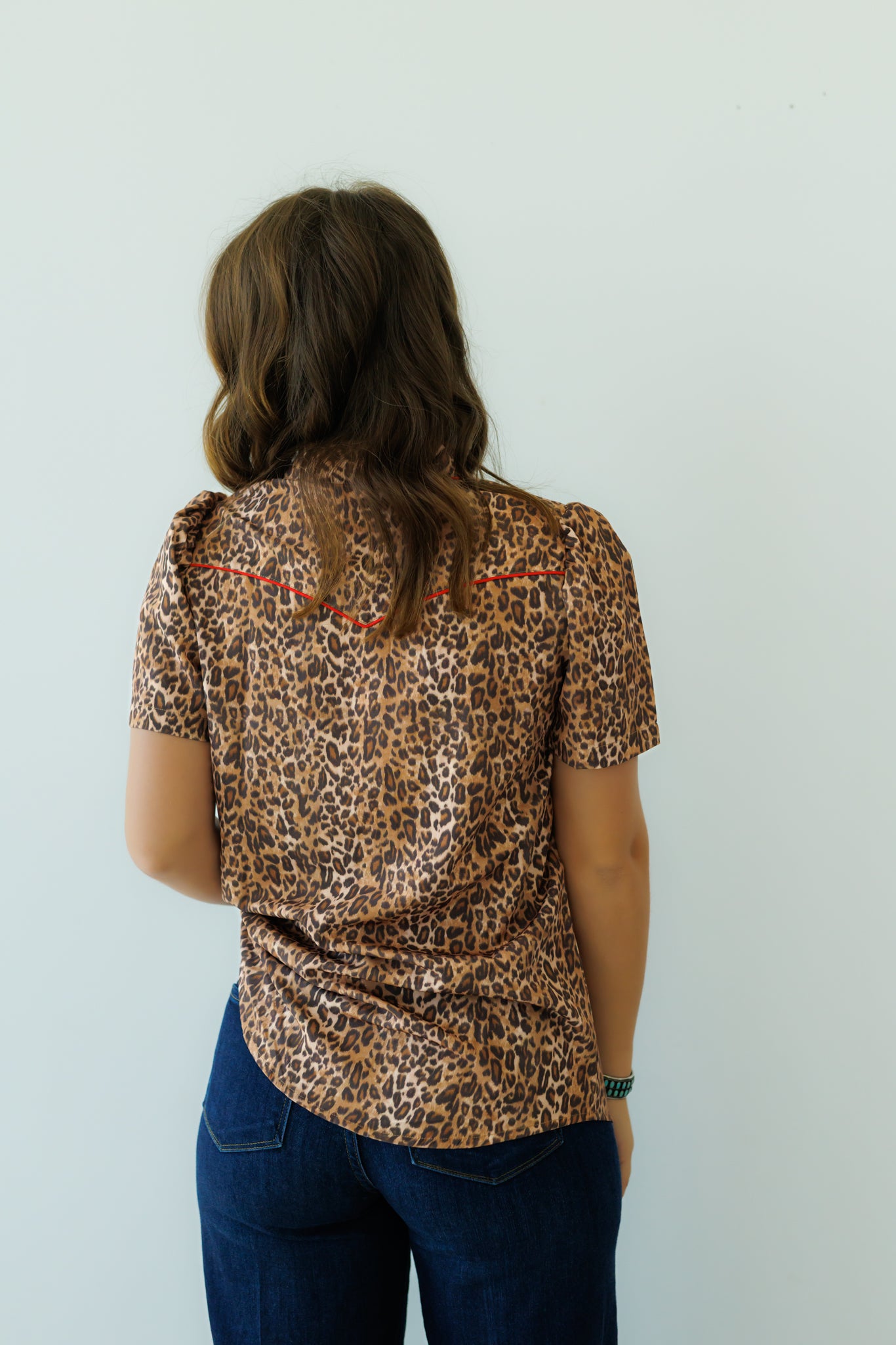 Pearl Snap, Leopard/Red SS HH2707(Pack of 7)