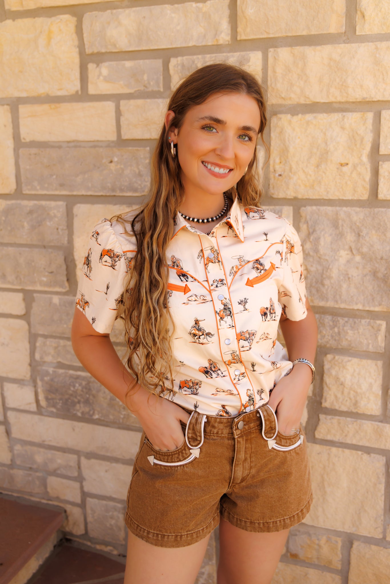 HH2707 WESTERN THINGS ARROW PEARL SNAP