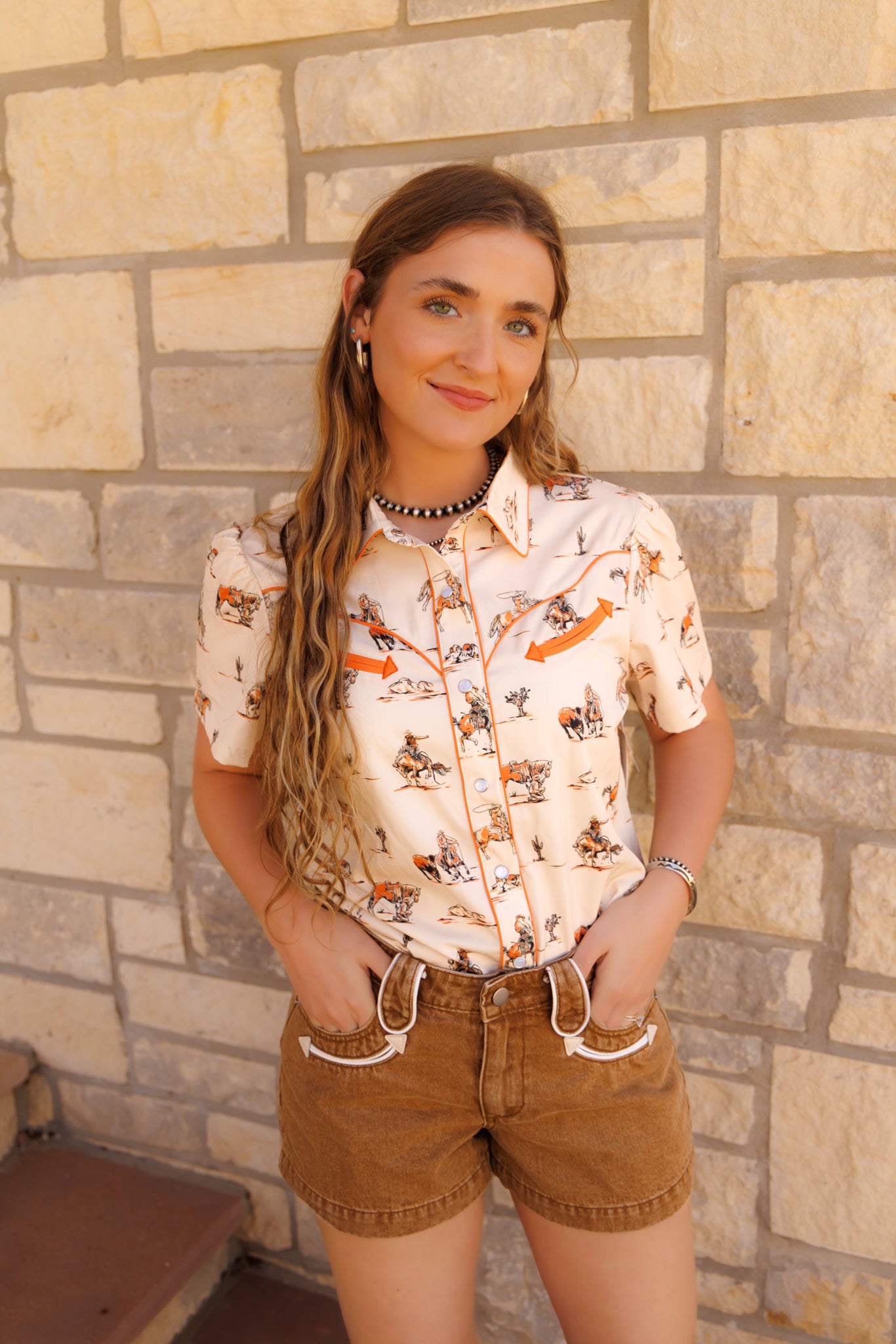 HH2707 WESTERN THINGS ARROW PEARL SNAP