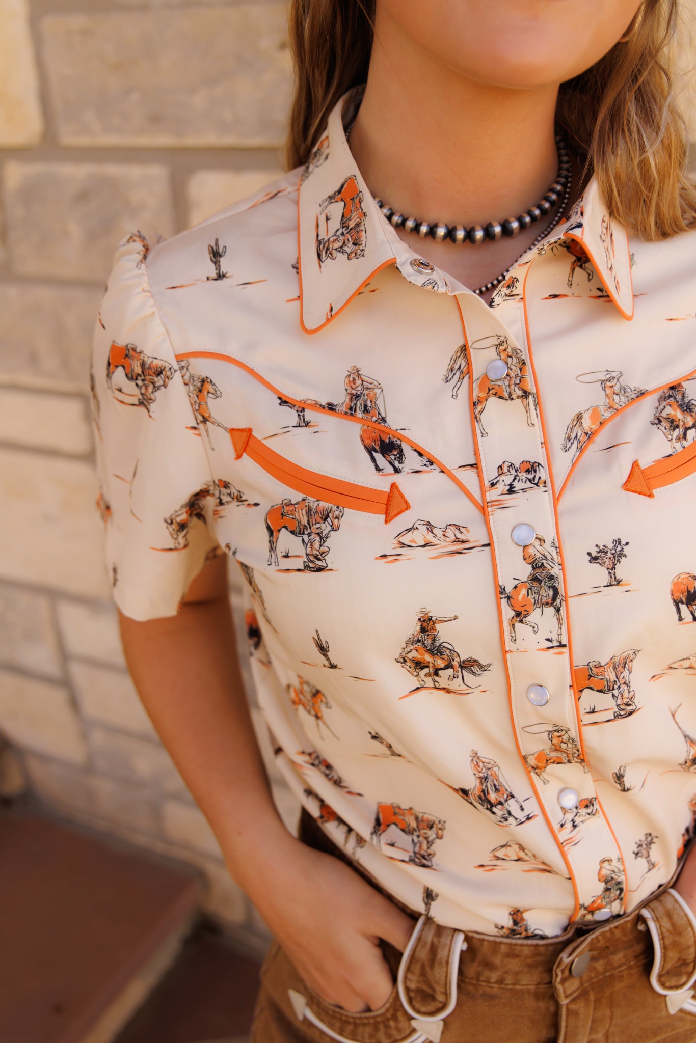 HH2707 WESTERN THINGS ARROW PEARL SNAP