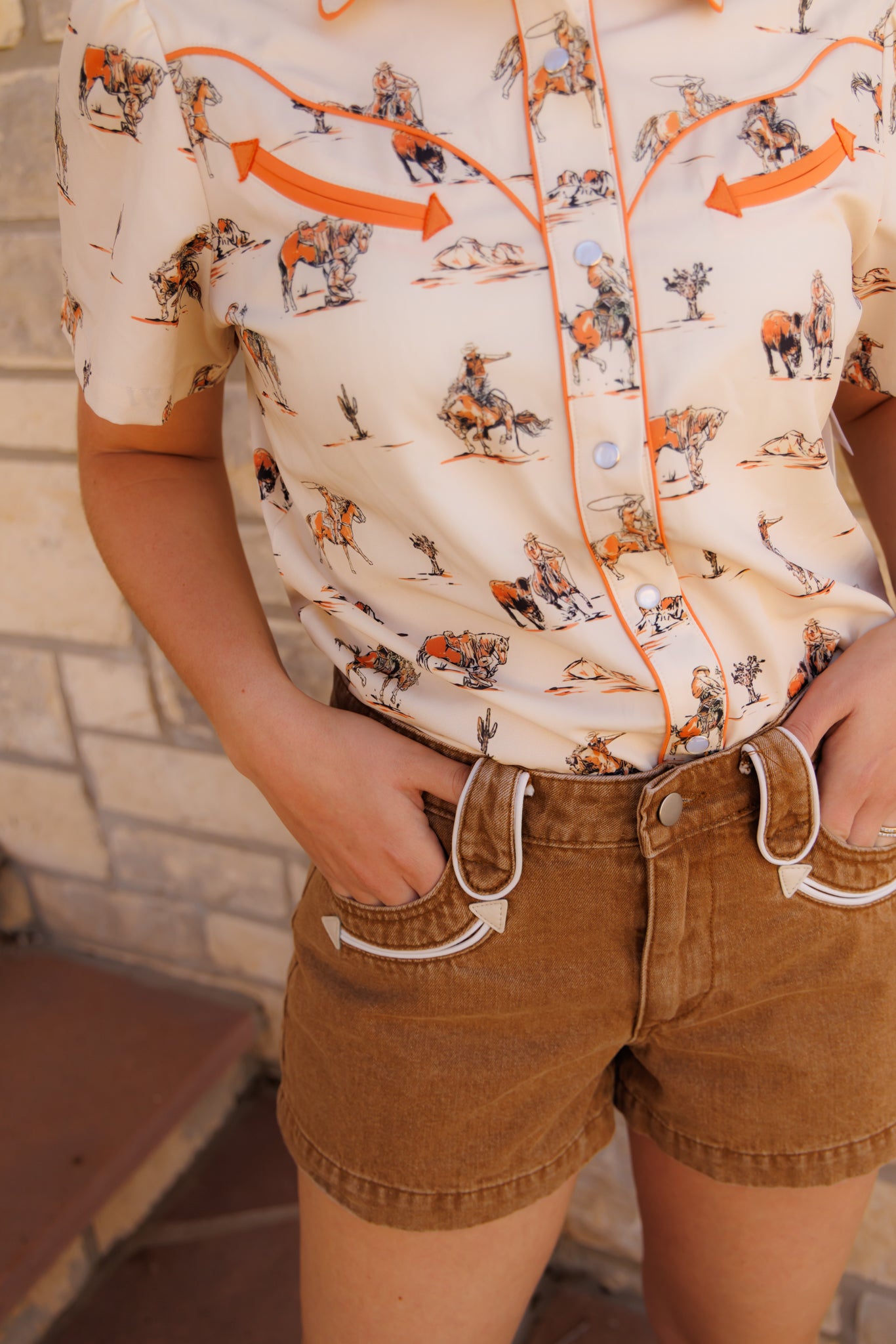 HH2707 WESTERN THINGS ARROW PEARL SNAP