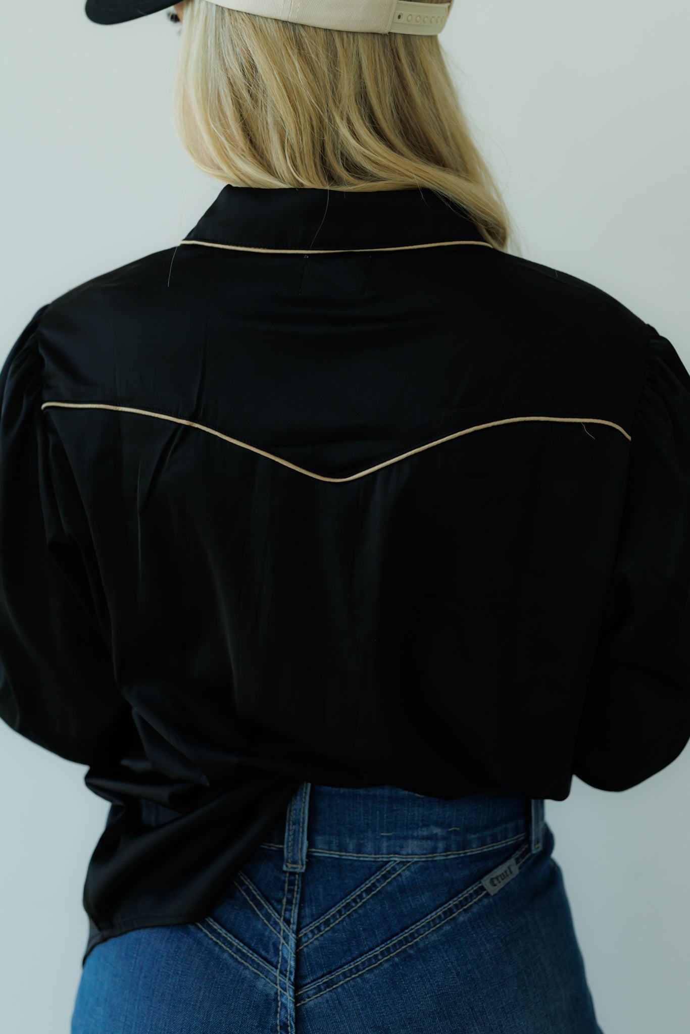 Pearl Snap, Black Satin LS HH2708(Pack OF 7)