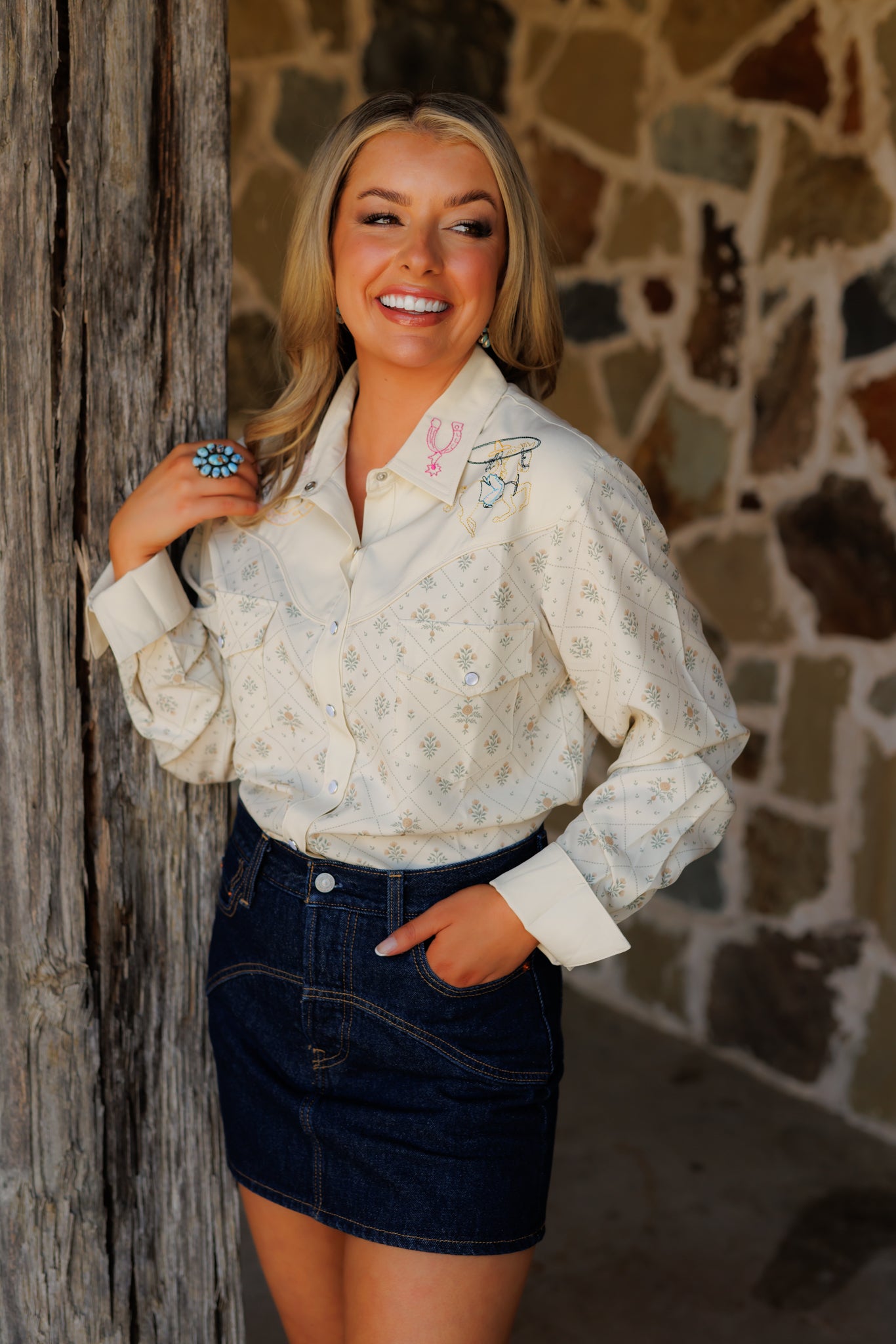 Pearl Snap, Emb Spur Cowboy LS HH2709(Pack of 7)