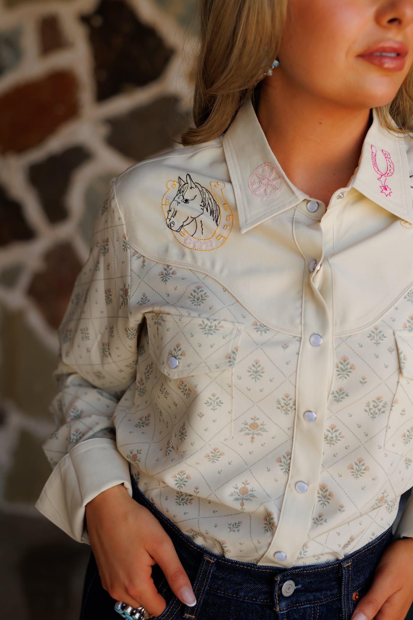 Pearl Snap, Emb Spur Cowboy LS HH2709(Pack of 7)