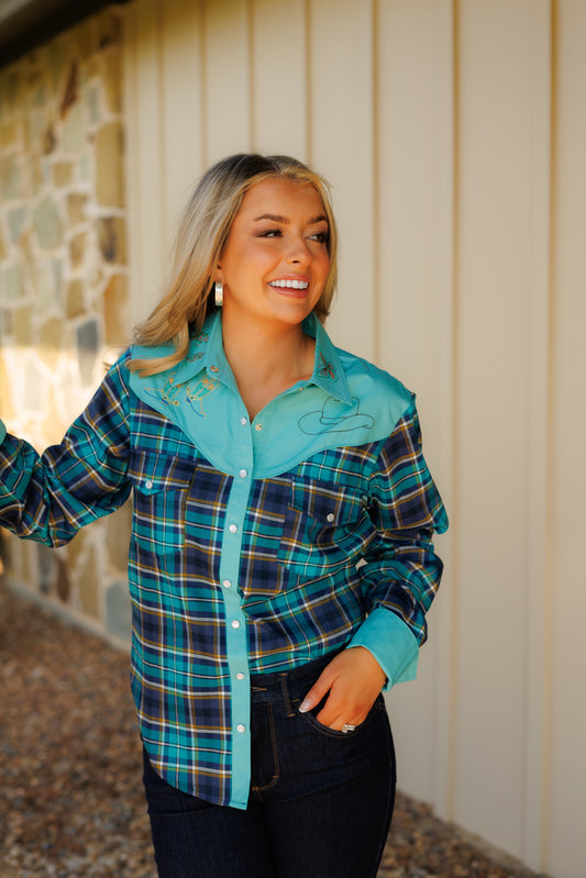 Pearl Snap, Embroidery Butterfly Hat LS 2709 (Pack of 7)