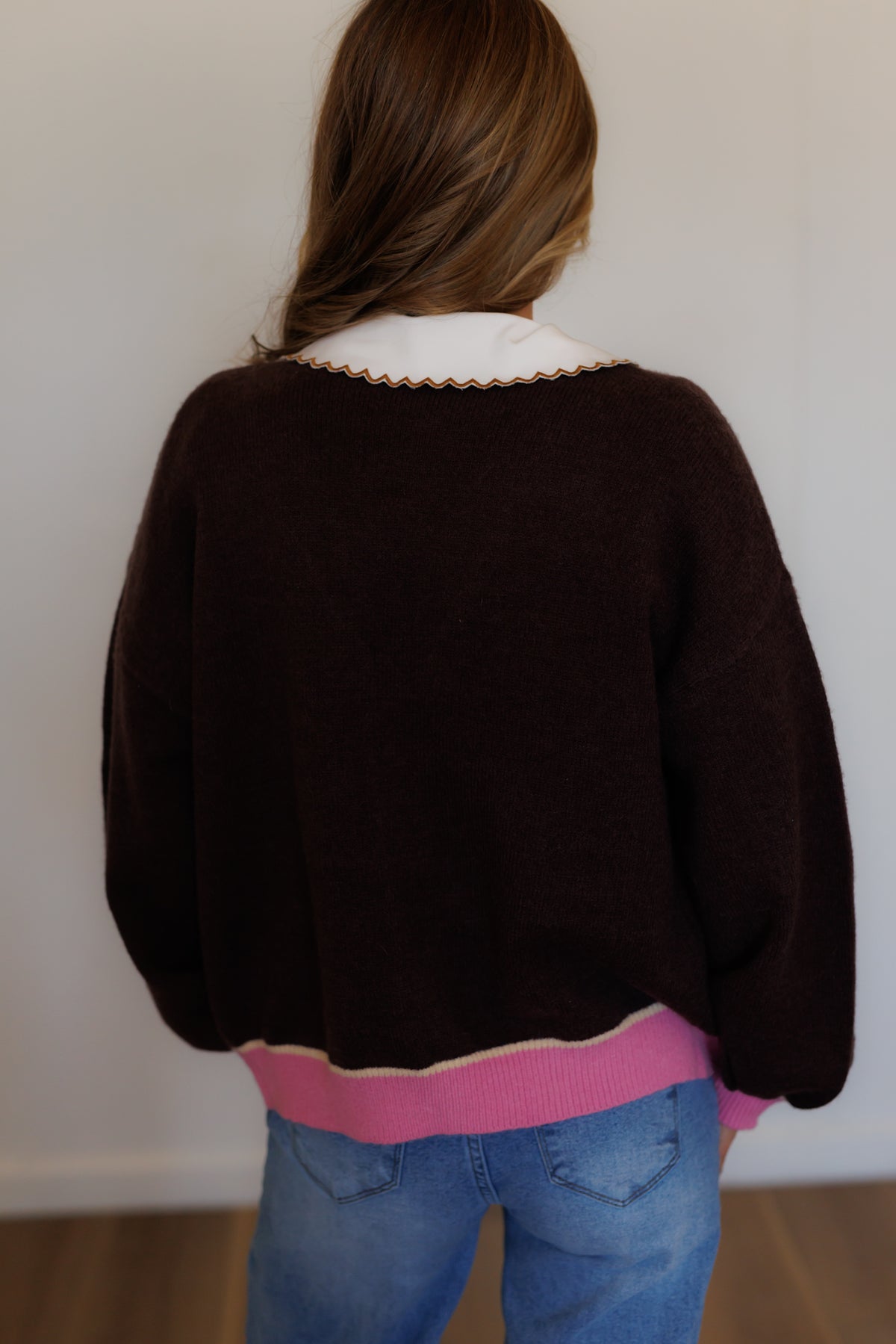 Brown Nutcracker Christmas Sequin Cardigan (HH2864)