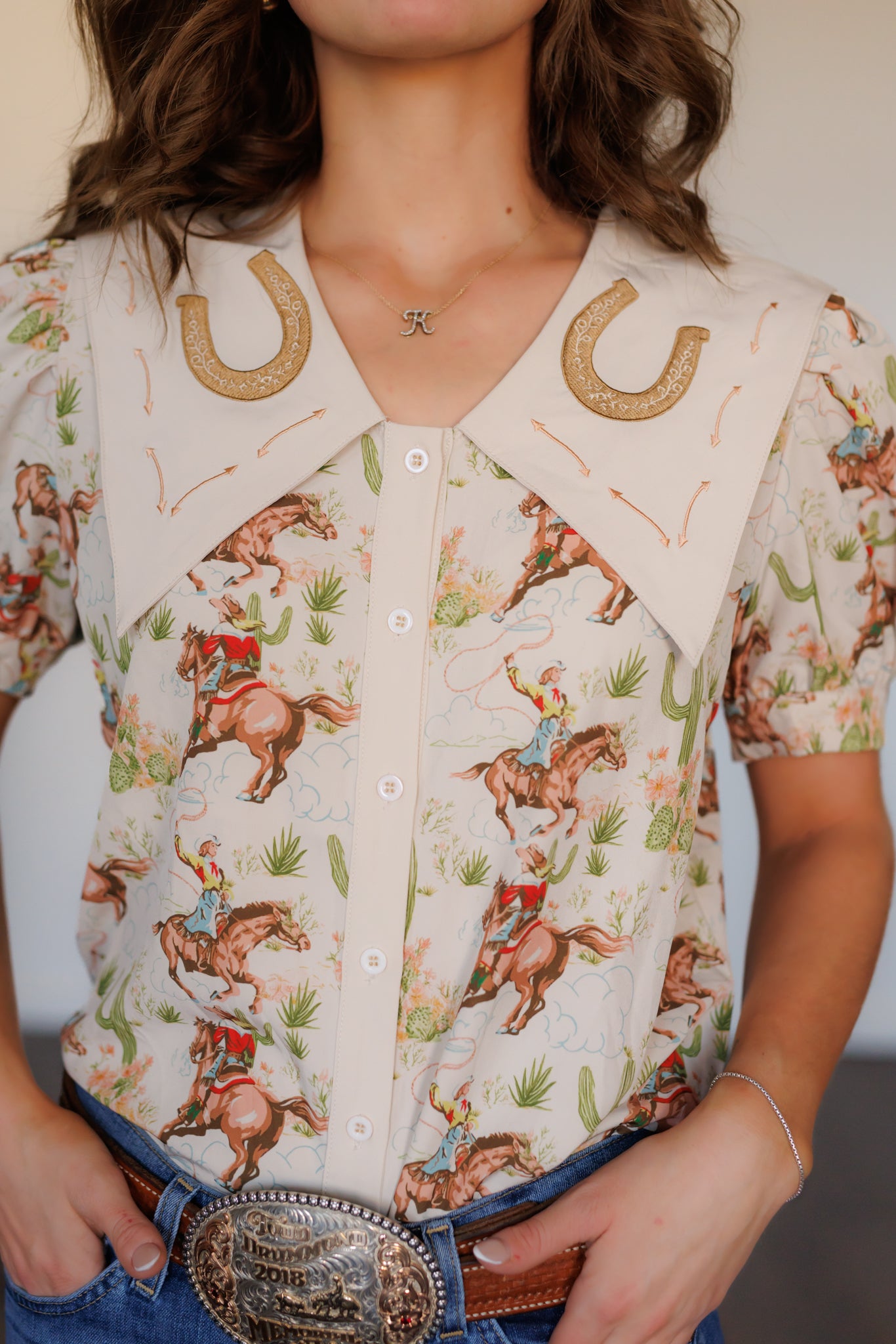Top, Cactus Cowgirl HH3026(Pack of 7)
