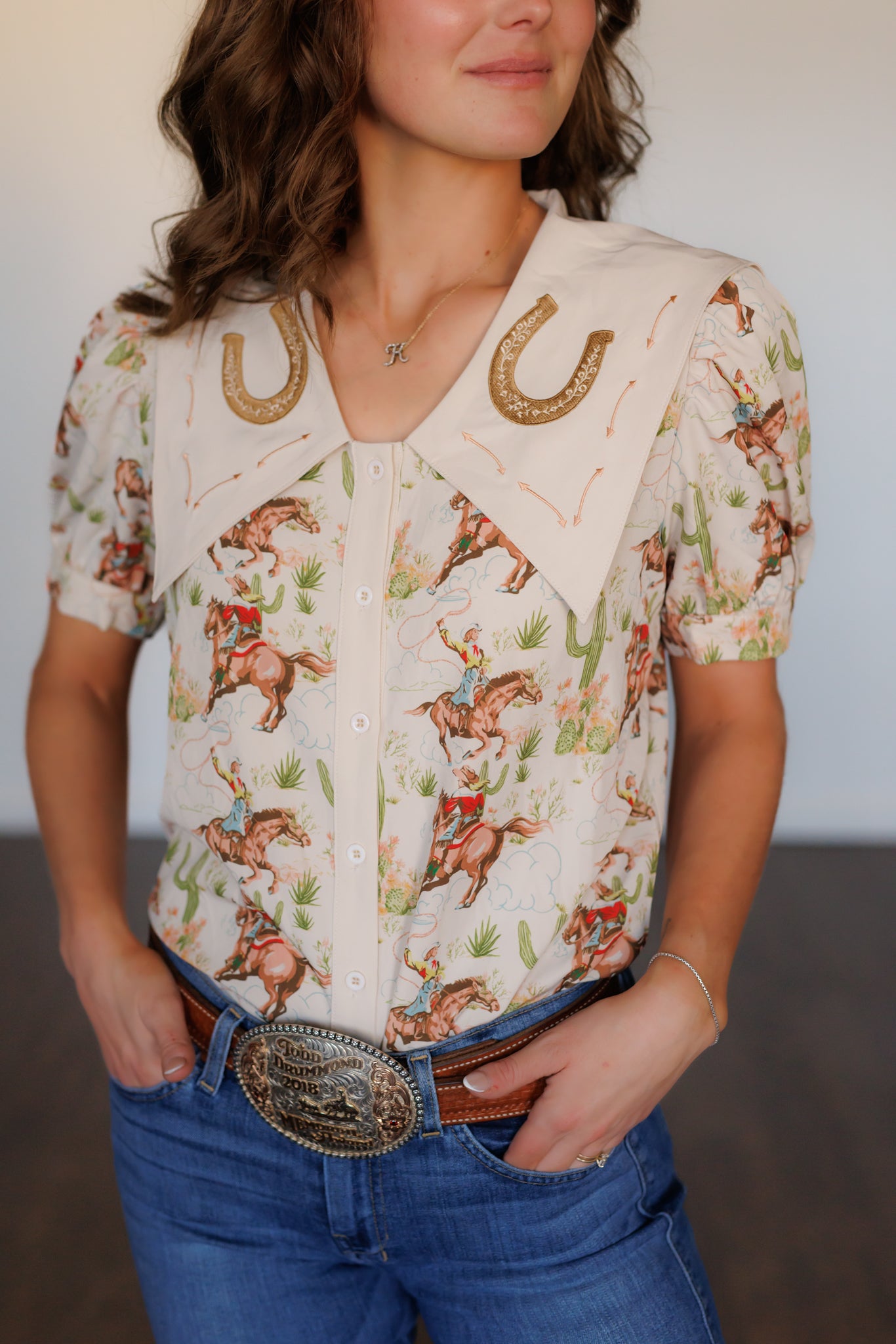Top, Cactus Cowgirl HH3026(Pack of 7)