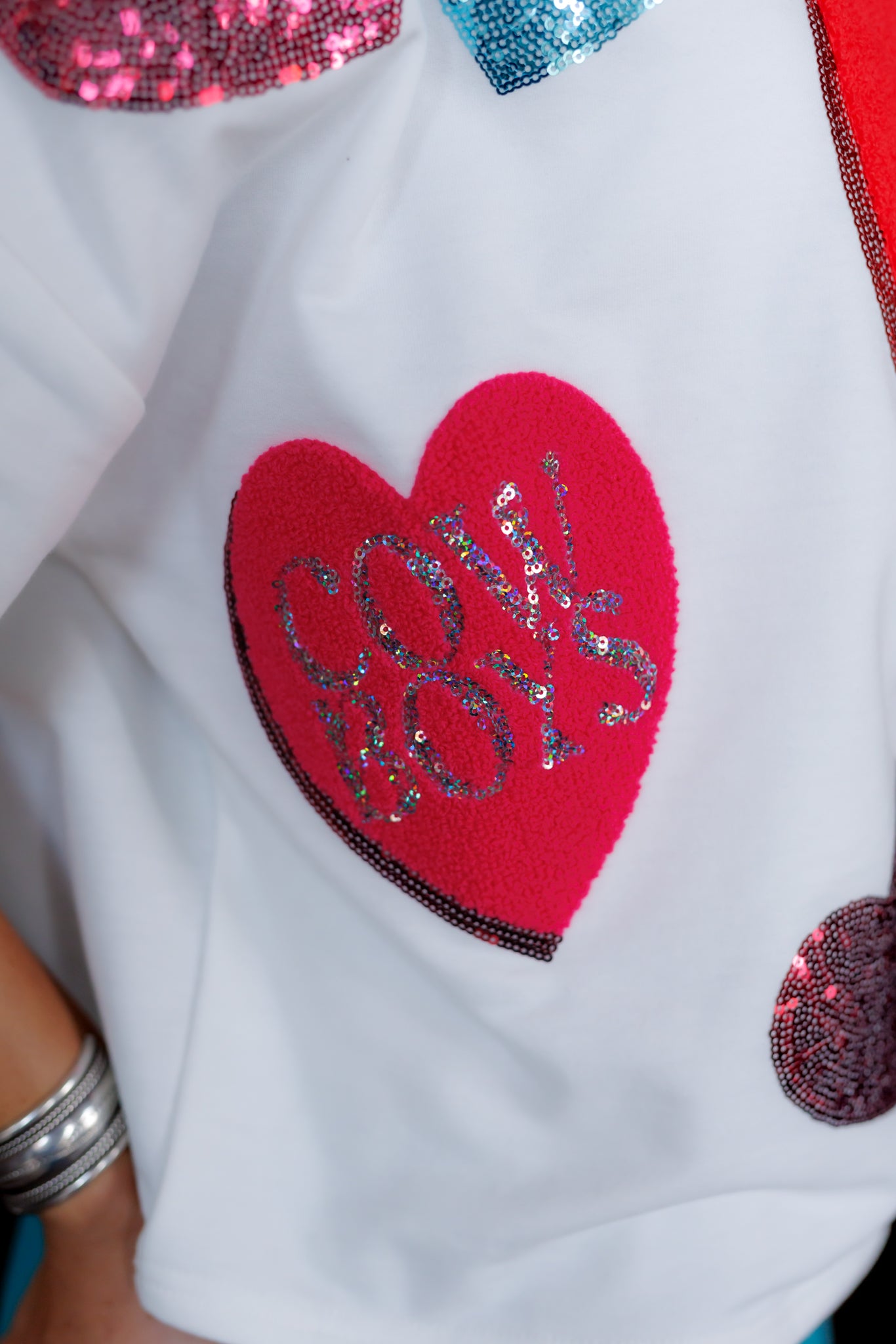 HH408, Dolman Heart Cowboy Sequin (Pack of 7)