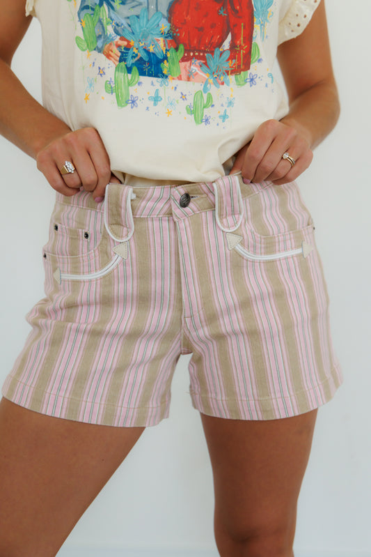 Shorts, Pink Stripe Smiley Stretch HH8400(Pack of 7)